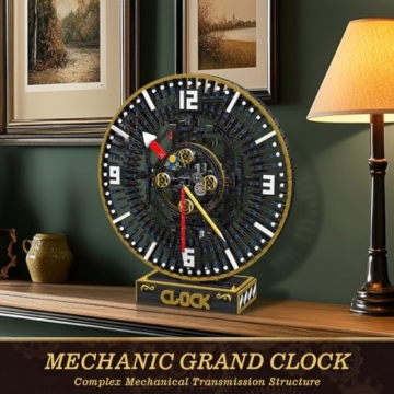 Mould King 10160 Mechanische Uhr Klemmbausteine Bausatz Kit, MOC 3675+ Stücke Uhrenmodell mit Elektromotor und Hauptfeder, STEM Kreativ DIY Uhr Modell Bausteine Kit für Erwachsene/Jugendliche - 2