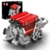 Mould King 10163 Technik W16 Bausteine Spielzeug, 955 Teile APP-Kontrolle Motor Bausatz, Auto Klemmbausteine Technik Modell mit 16-Zylinder und Batteriekasten Als Kollektion für Erwachsene (Rot) - 1