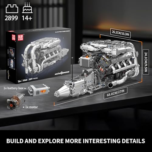 Mould King 10168 V8-Twin-Turbo-Motor