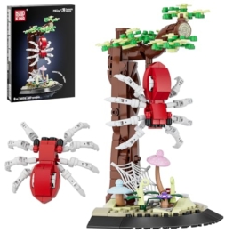 Mould King 10178 Blumen Insekten Klemmbausteine Spinne Bauspielzeug Insekt Bausteine Botanical Collection Tier Display Modell Deko Kompatibel mit Andere Marke(407 Teile) - 1