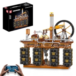 Mould King 10180 Technik MOC Steampunk Mechanische Uhr Baustein Modell APP-Smart-Steuerung Kreative Tischuhr Großes mechanisches Verknüpfungs-Dekostück ferngesteuert Klemmbausteine Bausatz 3234+ Teile - 1