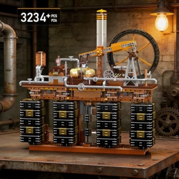 Mould King 10180 Technik Steampunk Mechanische Uhr Klemmbausteine Set mit App-Steuerung, Motorisiertes Zahnrad Modell, DIY Baukasten Tischuhr, Technik Klemmbausteine Spielzeug für Erwachsene - 2