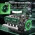 Mould King 10182 Technik V8 Motor Klemmbausteine Bausatz Kit, 2250 Stück Twin-Turbo Engine Bausteine Spielzeug Modell, Klemmbausteine Funktionsmodell für Engine Fans Sammlerstücke - 4