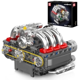 Mould King 10193 Technik Motor Bausteine Modell, 609 Teile Klemmbausteine Engine Spielzeug Set als Geschenk und Sammlerstücke (ab 14 Jahren Jungen/Mädchen) - 1