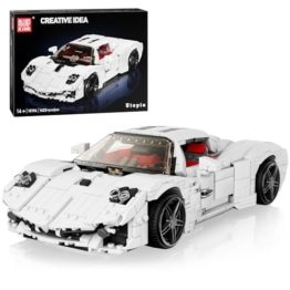 Mould King 10196 Technik Klemmbausteine Auto Supersportwagen Bausteine Set Hypersport Auto Bausatz Sammlerstücke Geschenk für Erwachsene(1423 Teile) - 1