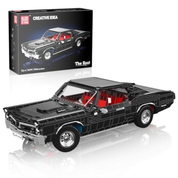 Mould King 10199 Technik Sportwagen Bausteine GTO Rennauto Klemmbausteine Klassischer Amerikanischer Muscle-Car Modellauto für Jungen und Erwachsene(1536 Teile) - 1