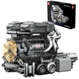 Mould King 10201 Technik W16 Motor Bausatz Bausteine Klemmbausteine Motoren Modell mit Batteriekasten Motor Zum Selber Bauen Kompatibel mit Andere Marken (2024 Teile) - 1