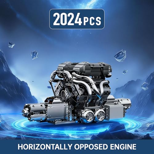 Mould King 10201 Technik W16 Motor Bausatz Bausteine Klemmbausteine Motoren Modell mit Batteriekasten Motor Zum Selber Bauen Kompatibel mit Andere Marken (2024 Teile) - 3