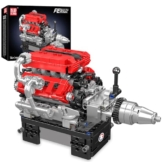 Mould King 10204 Technik V-8-Motor Bausteine Modell, 750 Teile Klemmbausteine Car Engine Spielzeug Set als Geschenk und Sammlerstücke (ab 14 Jahren Jungen/Mädchen) - 1