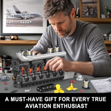 Mould King 10209 – Technik Flugzeugmotor aus 3222 Teilen