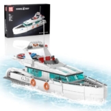 Mould King 10218 Technik Klemmbausteine Schiff Spielzeug Bausteine Segelschiff Yacht Boat Schiffbausatz Bauspielzeug Kompatibel mit Andere Marke(857 Teile) - 1