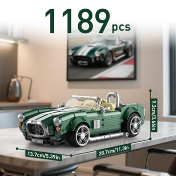 Mould King 10228 Technik Cobra-Auto-Baukasten, MOC Klassische Sportwagen Bausteine, Rennwagen-Modell zum Sammeln für Erwachsene und Jugendliche ab 14 Jahren (1198-teilig) - 5