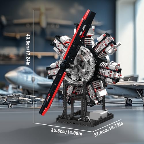 Mould King 10233 Radial Aviation Motor Maße