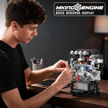 Mould King 10234 Technik Motor Bausatz Klemmbausteine Motor Engine Modellbausatz Klemmbausteine Elektrischer Antrieb Sammlerstücke Geschenk für Erwachsene (772 Teile) - 4