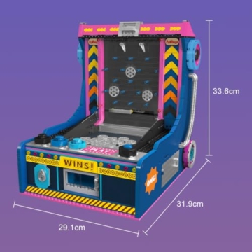 Mould King 10241 Technik MOC Elektrische Push-Coin-Maschine Baustein-Modell | Kreativ-Serie Arcade Game Mechanik-Bausatz Geschenk für Erwachsene ab 14 Jahren Klemmbausteine Bausatz (2002+ Teile) - 5