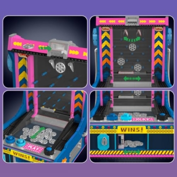 Mould King 10241 Technik MOC Elektrische Push-Coin-Maschine Baustein-Modell | Kreativ-Serie Arcade Game Mechanik-Bausatz Geschenk für Erwachsene ab 14 Jahren Klemmbausteine Bausatz (2002+ Teile) - 6
