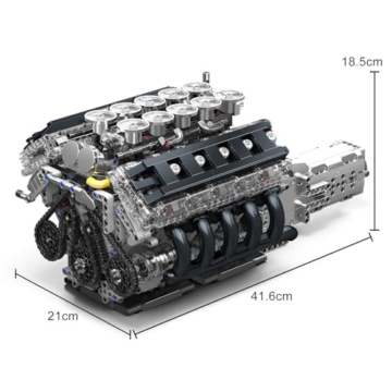 Mould King 10250 – Der V10-Motor aus Klemmbausteinen Maße