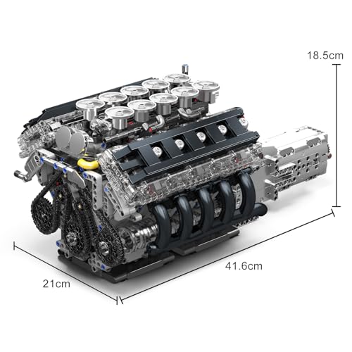 Mould King 10250 – Der V10-Motor aus Klemmbausteinen Maße
