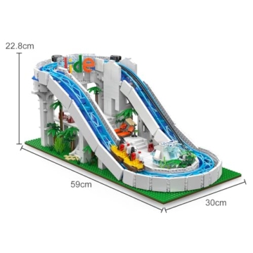 Mould King 11021 Wasserpark-Rutschbahn MaĂe