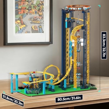 Mould King 11031 Weltraumaufzug, Achterbahn-Bausatz, Vergnügungspark-Rennbahn-Bausteine ​​mit Motoren, ideales Geschenkspielzeug für Erwachsene (3118+ Teile) - 5