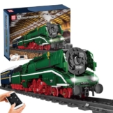 Mould King 12007 Technik Zug Eisenbahn, 2139 Teile APP Fernbedienung Dampflokomotive Zug Bausteine mit Licht Klemmbausteine - 1