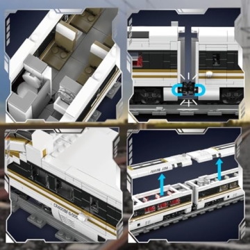 Mould King 12015 Technik Ferngesteuert Express-Eisenbahnen Zug Bauklötze Set Motors Baukasten 2117 Stück Klemmbausteine Bausatz - 3