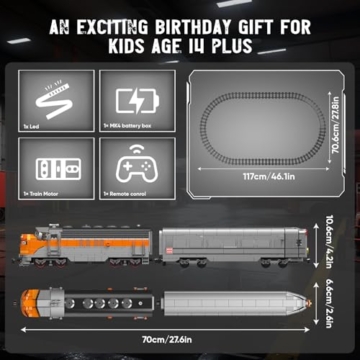 Mould King 12018 Technik Dampflok Zug Modell Bausteine Set, 1541 Teile Dampflokomotive mit Beleuchtung, Detailliertes Sammlerstück Geschenk für Erwachsene und Eisenbahn Enthusiasten - 6