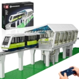 Mould King 12040 Technik Ferngesteuerter Zug Bausteine mit Bahnhof Bausatz Klemmbausteine Elektrische Locomotive Geschenk für Erwachsene(1957 Teile) - 1