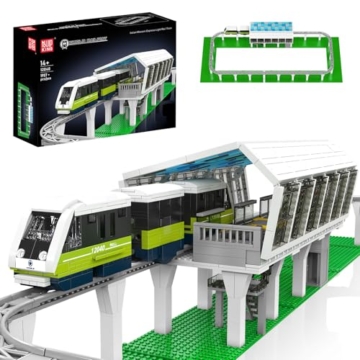Mould King 12040 Technik Schnellbahn Zug Bausteinset – 1957 Teile Ferngesteuertes Modell mit App-Steuerung, Bausteine Spielzeug Geschenke für Erwachsene und Kinder - 1