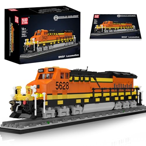 Mould King 12041 Technik Eisenbahnzug Bausteine Spielzeug, 1362 Stück Lokomotive Zug Klemmbausteine Bausatz Spielzeug Geschenk - 1