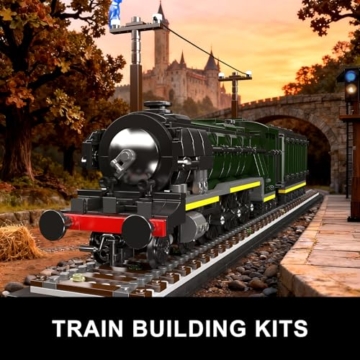 Mould King 12044 Britische Dampflokomotive Bausatz, 1766 Teile Klassisches Zugmodell aus Bausteinen, Sammlerstück und Geschenkidee für Jugendliche & Erwachsene(Statische Version) - 2