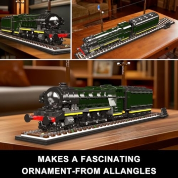 Mould King 12044 Britische Dampflokomotive Bausatz, 1766 Teile Klassisches Zugmodell aus Bausteinen, Sammlerstück und Geschenkidee für Jugendliche & Erwachsene(Statische Version) - 6