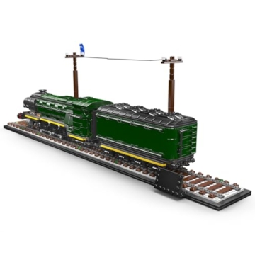 Mould King 12044 Technik MOC Flying Scotsman Dampflokomotiv-Baustein-Modell, 1766 Stück Mit Schienenlieferung Güterwagen Technologie Klemmbausteine Bausatz Zug Mechanische Struktur Erwachsenen-Bastel - 4