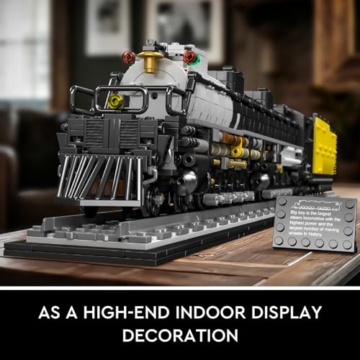 Mould King 12049 Technik Dampfzug Zug Bausteinset, 3040 Teile Detailliertes Modell, Dampflok Nachbildung Bausteine Spielzeug Geschenke für Erwachsene (Statische Version) - 5