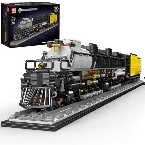 Mould King 12049 Technik Dampfzug Zug Bausteinset, 3040 Teile Detailliertes Modell, Dampflok Nachbildung Bausteine Spielzeug Geschenke für Erwachsene (Statische Version) - 1