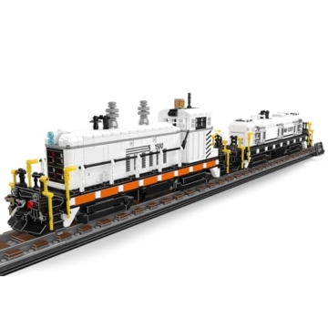 Mould King 12051 Technik SW1500 Diesel Lokomotiv Baustein-Modell mit Schienenbasis | Großes Eisenbahn-Lok-Bauset | Erwachsenen-Sammler-Ausstellungsmodell ab 14+ MOC Klemmbausteine Bausatz(2462+Teile) - 2