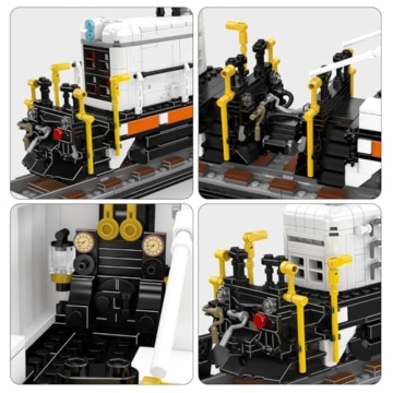 Mould King 12051 Technik SW1500 Diesel Lokomotiv Baustein-Modell mit Schienenbasis | Großes Eisenbahn-Lok-Bauset | Erwachsenen-Sammler-Ausstellungsmodell ab 14+ MOC Klemmbausteine Bausatz(2462+Teile) - 6