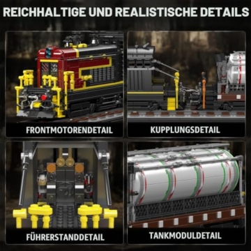 Mould King 12052 SW1200 Diesellokomotive Klemmbausteine Bausatz Kit - 4