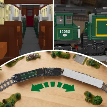 Mould King 12053 Technik Dampflok Klemmbausteine Bausatz, 2206 Teile Eisenbahn Modell mit Lokomotive, Personenwagen, Gleisen, Antriebskomponenten und detailreicher Zugkonstruktion - 3