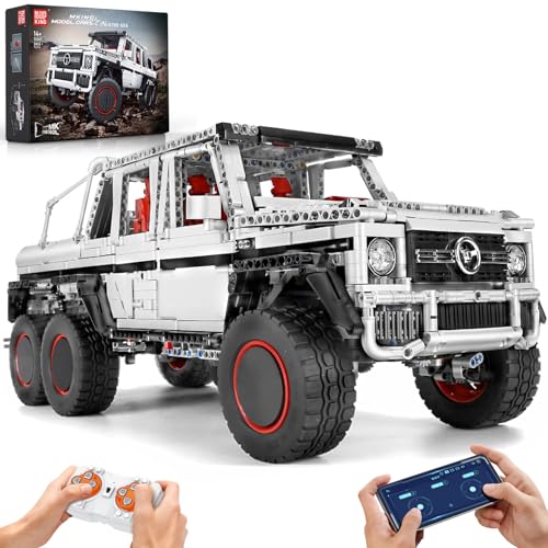 Mould King 13061 Technik Offroad G700 Pickup-Bausätze, 6×6 Spielzeugauto, Detailreicher Modellbausatz Für Geländewagen, Geschenk Für Jungen&Erwachsene (3825Teile) - 1