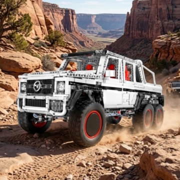 Mould King 13061 Technisches Kompatibel Mit TechnologieOffroad-Fahrzeug, 3686 Von Zerobricks Entworfene Teile, Technischer G700 6x6 Baustein LKW Mit Monstermotor, Technisches Offroad-kit, - 2