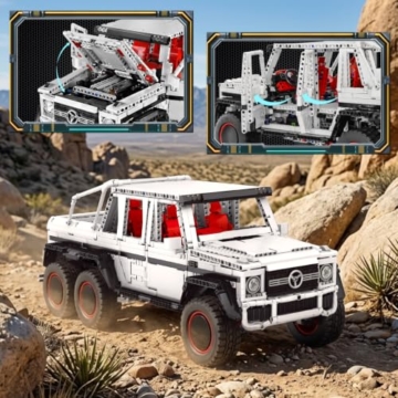 Mould King 13061 Technisches Kompatibel Mit TechnologieOffroad-Fahrzeug, 3686 Von Zerobricks Entworfene Teile, Technischer G700 6x6 Baustein LKW Mit Monstermotor, Technisches Offroad-kit, - 3