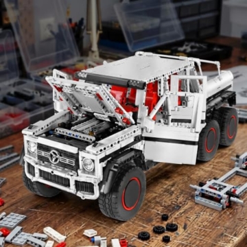 Mould King 13061 Technisches Kompatibel Mit TechnologieOffroad-Fahrzeug, 3686 Von Zerobricks Entworfene Teile, Technischer G700 6x6 Baustein LKW Mit Monstermotor, Technisches Offroad-kit, - 5