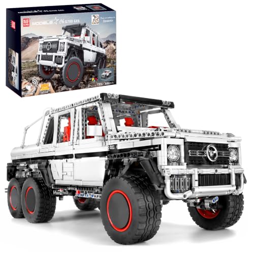 Mould King 13061 Technisches Kompatibel Mit TechnologieOffroad-Fahrzeug, 3686 Von Zerobricks Entworfene Teile, Technischer G700 6x6 Baustein LKW Mit Monstermotor, Technisches Offroad-kit, - 1
