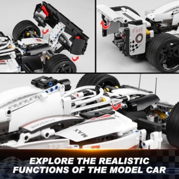 Mould King 13117 Technik Formel Rennwagen Bausatz, 1235 Teile Statisches Sportwagen Ausstellungsmodell, Geschenk für Kinder ab 8 Jahren/Erwachsene Sammler & Enthusiasten (Statische Version)