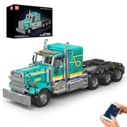 Mould King 13201 Technik Amerikanisches Zugmaschinen-Fernsteuerungs-Baustein-Modell | 2064 Partikel | Elektrischer Antrieb mit APP+2.4G-Dualsteuerung | Technologie Traktor Klemmbausteine Bausatz - 1