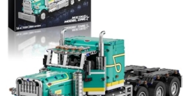 Mould King 13201 Technik Ferngesteuert Amerikanischer Klemmbausteine LKW Vintage Truck Bausteine Auto Bauspielzeug mit Motoren für Fans Erwachsene (2064 Teile) - 1
