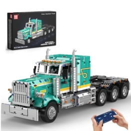 Mould King 13201 Technik Ferngesteuerter Amerikanisches LKW Klemmbausteine Bausteine, 2064 Teile MOC Technologie LKW Modell für ab 14 Jahren/Erwachsene/Sammler - 1