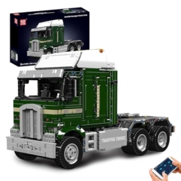 Mould King 13202 MOC Technik ferngesteuert Frontlenker-LKW Bausteine, 2181 Teile APP pneumatisches Zugfahrzeug Bausatz Modell, K100 Frontlenker-LKW Technologie Klemmbausteine Bausatz - 1