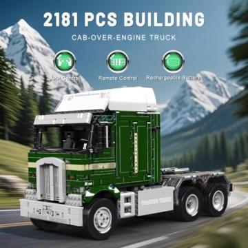 Mould King 13202 Technik LKW Bausteine mit Motor, 2181 Teile APP Ferngesteuerter Tractor Truck Modell Klemmbausteine, Bausteinspielzeug für Jugendliche und Erwachsene - 2